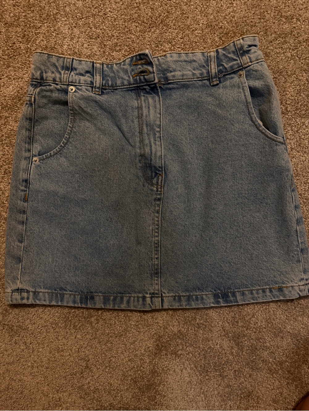 Women's Light Blue Denim Mini Skirt